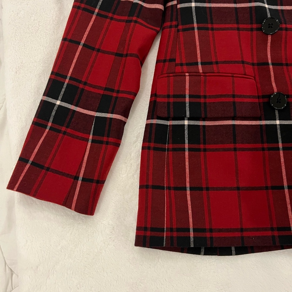 LAUREN Ralph Lauren Women’s  Red Plaid Blazer size 4 - Picture 10 of 16